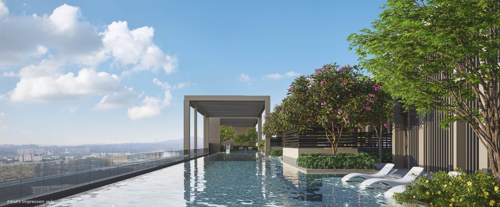 Sky Infinity Pool, Amara Residences @ Ara Damansara, artist impression